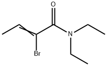 N,N-Diethyl-2-bromo-2-butenamide 구조식 이미지