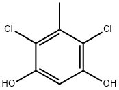 4,6-디클로로-5-메틸-1,3-벤젠디올 구조식 이미지