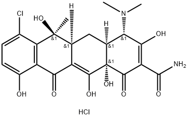 Chlortetracycline hydrochloride 구조식 이미지