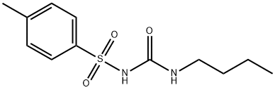 N-[(부틸아미노)카보닐]-4-메틸벤젠설폰아마이드 구조식 이미지