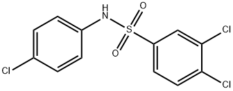 3,4-dichloro-N-(4-chlorophenyl)benzenesulphonamide 구조식 이미지