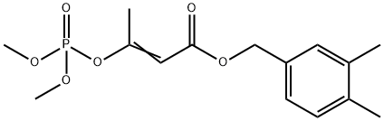 3-(Dimethoxyphosphinyloxy)-2-butenoic acid 3,4-dimethylbenzyl ester 구조식 이미지