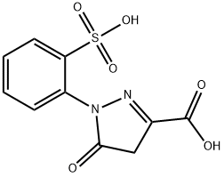 5-Oxo-1-(2-sulfophenyl)-2,5-dihydro-1H-pyrazole-3-carboxylic acid 구조식 이미지