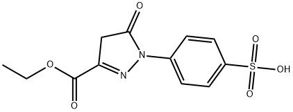 4-(3-(ethoxycarbonyl)-5-oxo-4,5-dihydropyrazol-1-yl)benzenesulfonic acid 구조식 이미지