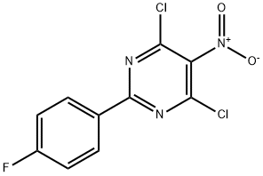 4,6-DICHLORO-2-(4-FLUOROPHENYL)-5-NITROPYRIMIDINE Structure