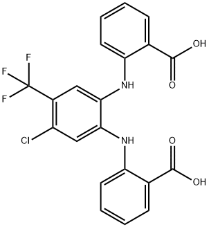 Benzoic  acid,  2,2-[[4-chloro-5-(trifluoromethyl)-1,2-phenylene]diimino]bis-  (9CI) Structure