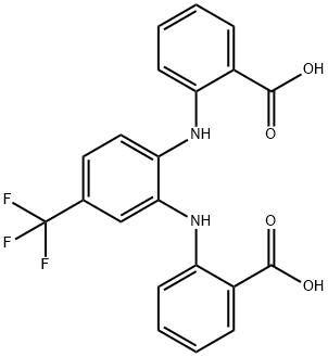 Benzoic  acid,  2,2-[[4-(trifluoromethyl)-1,2-phenylene]diimino]bis-  (9CI) 구조식 이미지