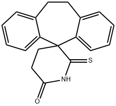 10,11-Dihydro-2'-thioxospiro[5H-dibenzo[a,d]cycloheptene-5,3'-piperidin]-6'-one 구조식 이미지