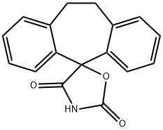 10,11-Dihydrospiro[5H-dibenzo[a,d]cycloheptene-5,5'-oxazolidine]-2',4'-dione 구조식 이미지