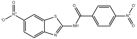 N-(6-Nitrobenzothiazol-2-yl)-4-nitrobenzamide 구조식 이미지