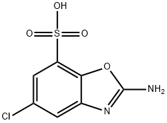 2-Amino-5-chloro-7-benzoxazolesulfonic acid 구조식 이미지
