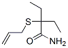 2-Allylthio-2-ethylbutyramide Structure