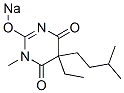 5-Ethyl-5-isopentyl-1-methyl-2-sodiooxy-4,6(1H,5H)-pyrimidinedione Structure