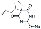 5-Ethyl-5-(1-methyl-3-butenyl)-2-sodiooxy-4,6(1H,5H)-pyrimidinedione 구조식 이미지