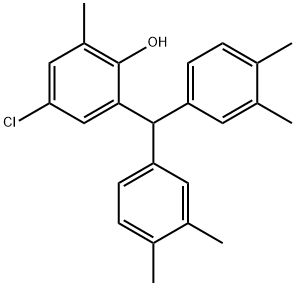 4-Chloro-6-bis(3,4-xylyl)methyl-2-methylphenol 구조식 이미지