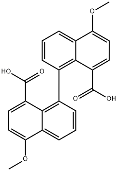 5,5'-dimethoxy-1,1'-binaphthalene-8,8'-dicarboxylic acid Structure
