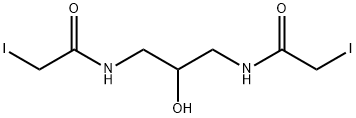 N,N'-(2-Hydroxytrimethylene)bis(iodoacetamide) 구조식 이미지