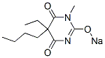 5-Butyl-5-ethyl-1-methyl-2-sodiooxy-4,6(1H,5H)-pyrimidinedione 구조식 이미지