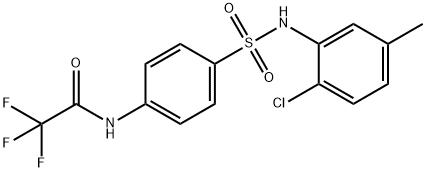4'-[(2-Chloro-5-methylphenyl)sulfonylamino]-2,2,2-trifluoroacetanilide Structure