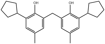 2,2'-methylenebis[6-cyclopentyl-p-cresol] Structure