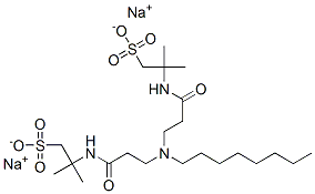 disodium 2,2'-[(octylimino)bis[(1-oxopropane-3,1-diyl)imino]]bis[2-methylpropanesulphonate] Structure