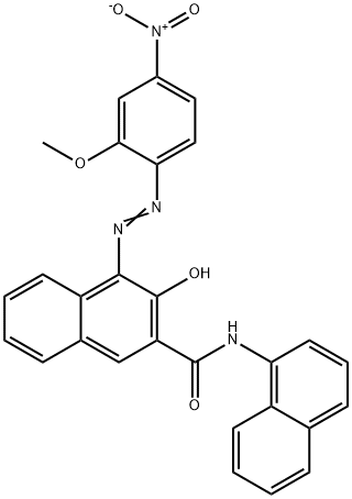 3-hydroxy-4-[(2-methoxy-4-nitrophenyl)azo]-N-naphthylnaphthalene-2-carboxamide 구조식 이미지