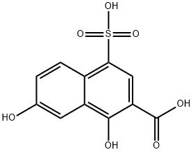 3,5-dihydroxy-7-sulfo-2-naphthoic acid Structure