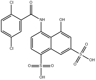 8-(2,5-dichlorobenzamido)-1-naphthol-3,5-disulfonic acid Structure