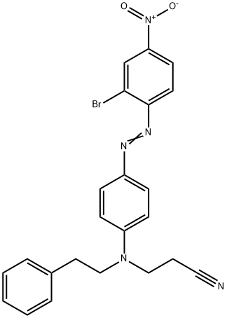 3-[[4-[(2-bromo-4-nitrophenyl)azo]phenyl](2-phenylethyl)amino]propiononitrile Structure