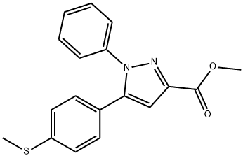 5-(4-METHYLSULFANYL-PHENYL)-1-PHENYL-1H-PYRAZOLE-3-CARBOXYLIC ACID METHYL ESTER Structure