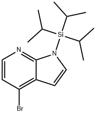 1H-Pyrrolo[2,3-b]pyridine, 4-bromo-1-[tris(1-methylethyl)silyl]- 구조식 이미지