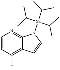 1H-Pyrrolo[2,3-b]pyridine, 4-fluoro-1-[tris(1-methylethyl)silyl]- Structure