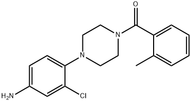 [4-(4-AMINO-2-CHLORO-PHENYL)-PIPERAZIN-1-YL]-O-TOLYL-METHANONE 구조식 이미지