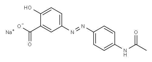 sodium 5-[[4-(acetylamino)phenyl]azo]salicylate 구조식 이미지