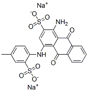 disodium 1-amino-9,10-dihydro-4-[(4-methyl-2-sulphonatophenyl)amino]-9,10-dioxoanthracene-2-sulphonate  구조식 이미지