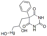 [3-(Hexahydro-2,4,6-trioxo-5-phenylpyrimidin-5-yl)-2-hydroxypropyl]hydroxymercury(II) 구조식 이미지