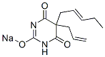 5-Allyl-5-(2-penten-1-yl)-2-sodiooxy-4,6(1H,5H)-pyrimidinedione Structure