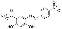 2,4-Dihydroxy-4'-nitroazobenzene-5-carboxylic acid sodium salt Structure