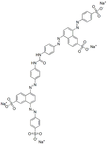 tetrasodium 5,5'-[carbonylbis(imino-4,1-phenyleneazo)]bis[8-[(4-sulphonatophenyl)azo]naphthalene-2-sulphonate] 구조식 이미지