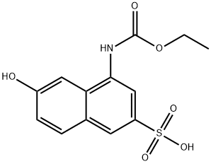 3-sulfo-7-hydroxy-1-naphthalenecarbamic acid ethyl ester 구조식 이미지