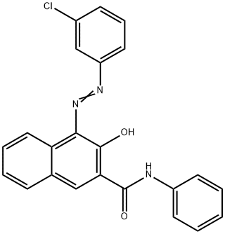 4-[(3-chlorophenyl)azo]-3-hydroxy-N-phenylnaphthalene-2-carboxamide  구조식 이미지