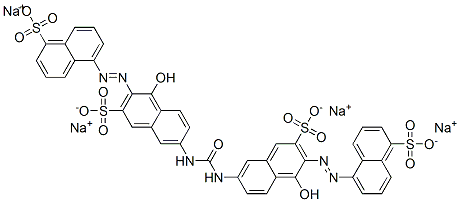 tetrasodium 5,5'-[carbonylbis[imino(1-hydroxy-3-sulphonatonaphthalene-2,6-diyl)azo]]bisnaphthalene-1-sulphonate  구조식 이미지