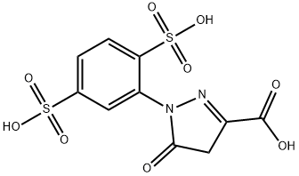 1-(2,5-disulphophenyl)-4,5-dihydro-5-oxo-1H-pyrazole-3-carboxylic acid 구조식 이미지