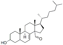 3-hydroxycholest-7-ene-14-carbaldehyde Structure