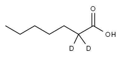HEPTANOIC-2,2-D2 ACID Structure