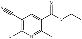 에틸6-클로로-5-시아노-2-메틸니코티네이트 구조식 이미지