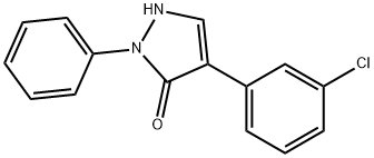 4-(3-chlorophenyl)-2-phenyl-1,2-dihydro-3H-pyrazol-3-one Structure