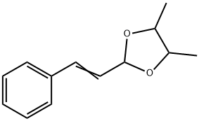 4,5-Dimethyl-2-(2-phenylethenyl)-1,3-dioxolane Structure