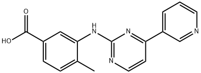 4-Methyl-3-[[4-(3-pyridinyl)-2-pyrimidinyl]amino]benzoic acid 구조식 이미지