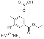 3-[(아미노이미노메틸)아미노]-4-메틸벤조산에틸에스테르모노니트레이트 구조식 이미지